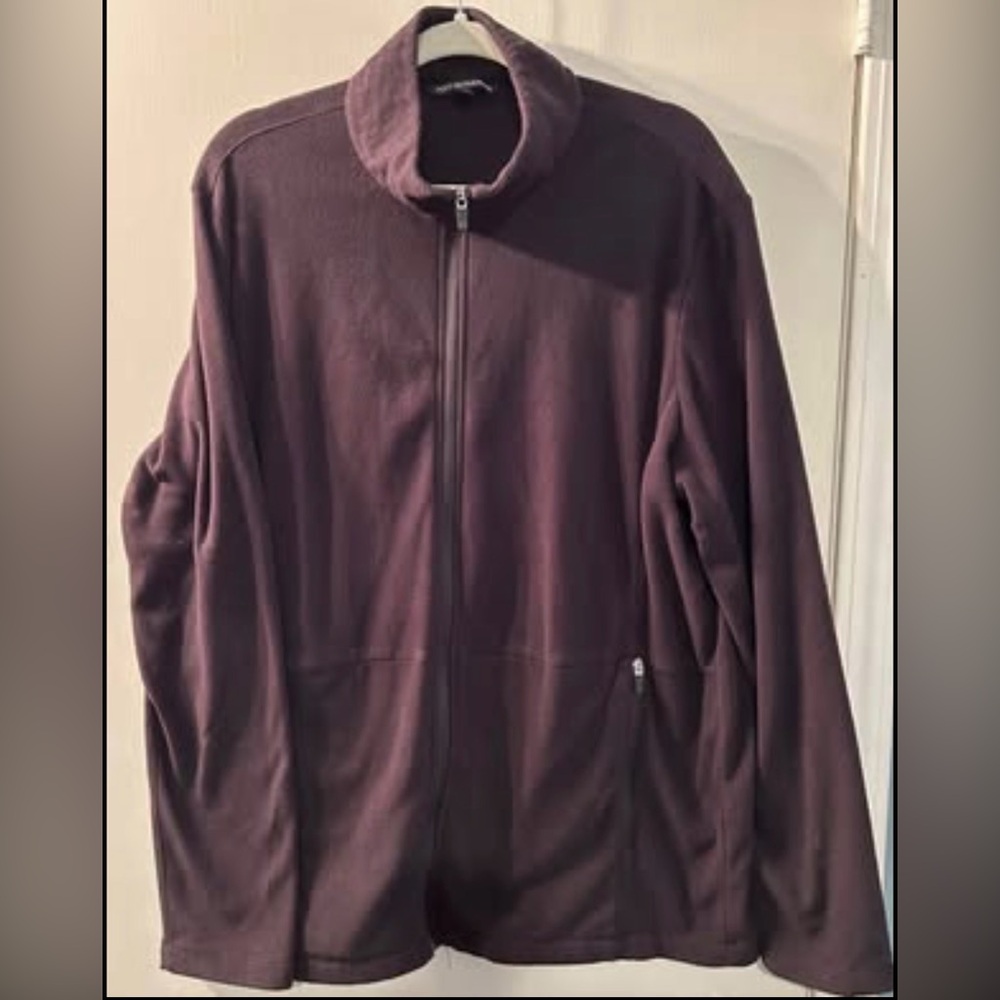 Port Authority Men's Black Zip-Up Sweater Size XL